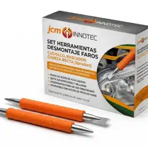 Cuchillo, rascador para desmontar faros, quitar adhesivo duro, cabeza recta (2pcs/set)